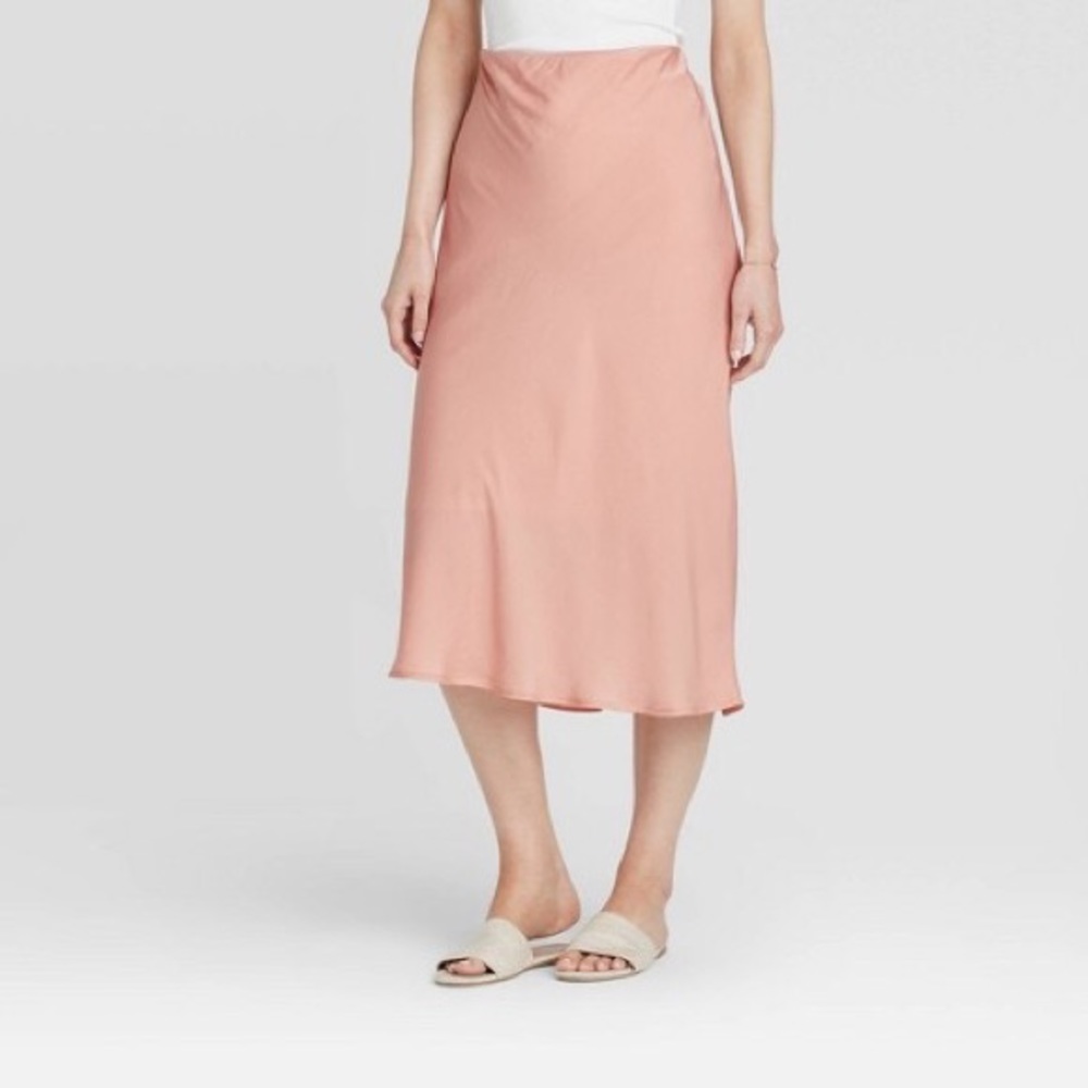 Target Pink Satin Slip Skirt